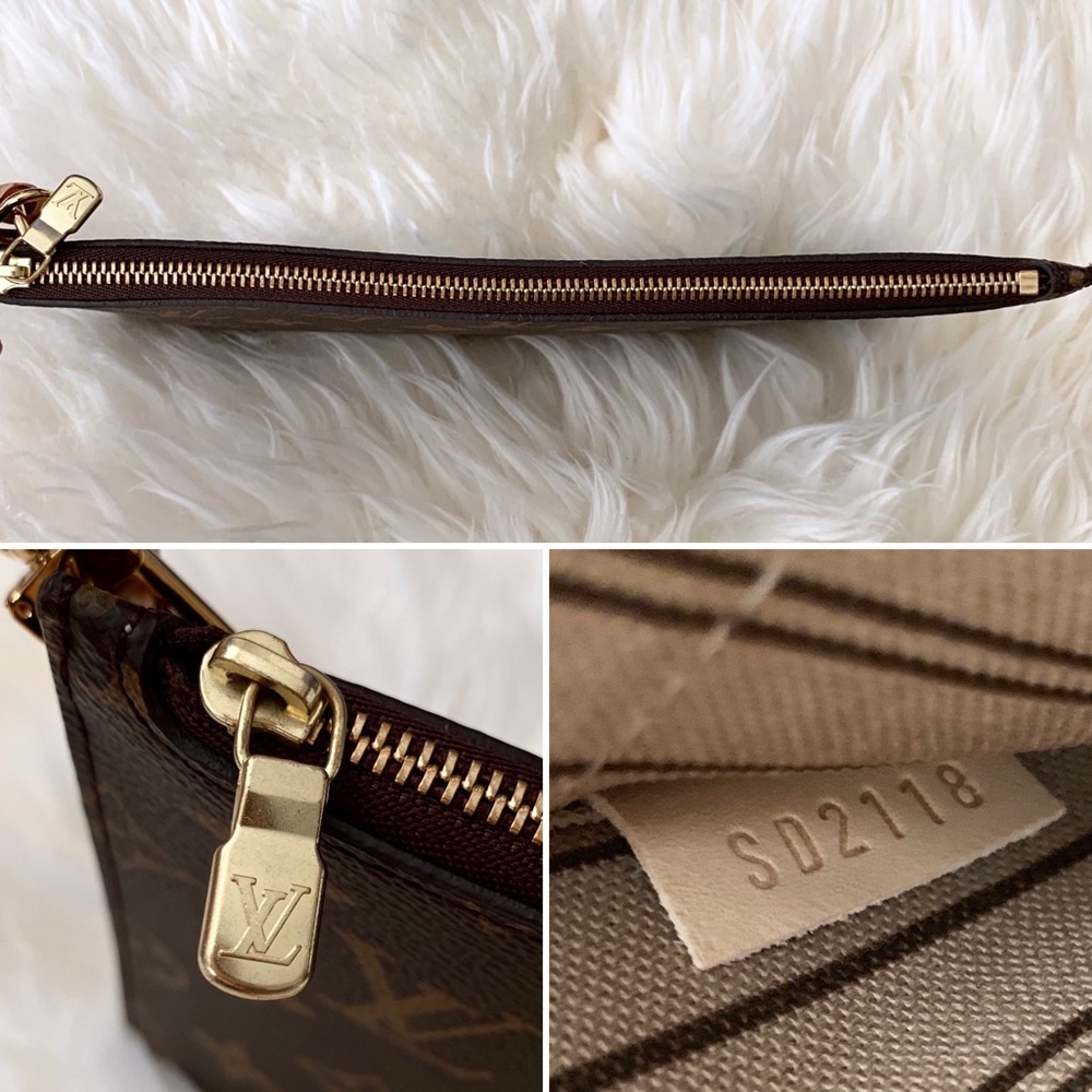 ❌SOLD❌🖤 LOUIS VUITTON Neverfull MM Pouch Wristlet - Picture 7 of 8